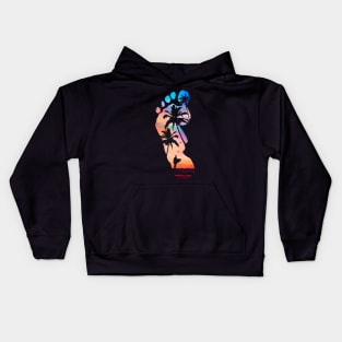 Surfer Footprint Kids Hoodie